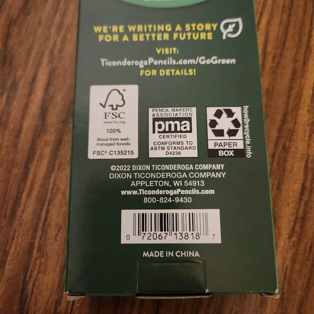 NEW Ticonderoga #2 HB Sharpened Pencils School Supplies Art Supplies 18 Count Pa